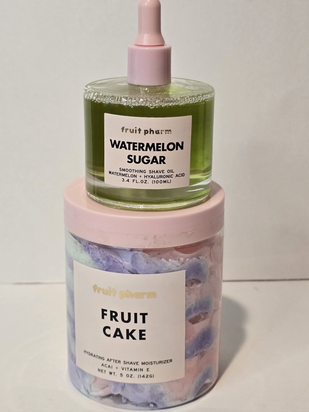 Fruit Pharm Watermelon Sugar Smoothing Shave Oil & Fruit Cake Moisturizer
